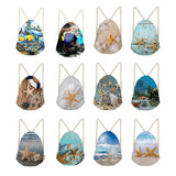 Maxbell Starfish Drawstring Bag Funny Dress Shoes Storage Bags Backpack A - Aladdin Shoppers
