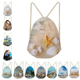 Maxbell Starfish Drawstring Bag Funny Dress Shoes Storage Bags Backpack A - Aladdin Shoppers