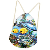 Maxbell Starfish Drawstring Bag Funny Dress Shoes Storage Bags Backpack A - Aladdin Shoppers