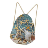 Maxbell Starfish Drawstring Bag Funny Dress Shoes Storage Bags Backpack G - Aladdin Shoppers
