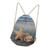 Maxbell Starfish Drawstring Bag Funny Dress Shoes Storage Bags Backpack I - Aladdin Shoppers