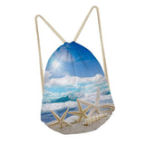 Maxbell Starfish Drawstring Bag Funny Dress Shoes Storage Bags Backpack K - Aladdin Shoppers