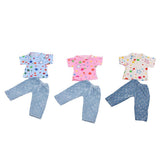 Maxbell Stylish T-shirt Jeans Pants Suit for 18inch Doll Clothes Blue - Aladdin Shoppers