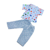 Maxbell Stylish T-shirt Jeans Pants Suit for 18inch Doll Clothes Blue - Aladdin Shoppers
