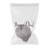 Maxbell Stylish Women Fluffy Layered Real Human Hair Short Grey Wig for Party Cosplay/Daily Wear - Aladdin Shoppers