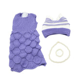 Maxbell Sweater Dress Hat Bracelet Necklace Set For 18'' Dolls Purple - Aladdin Shoppers