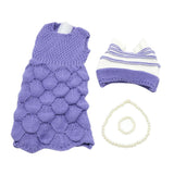 Maxbell Sweater Dress Hat Bracelet Necklace Set For 18'' Dolls Purple - Aladdin Shoppers