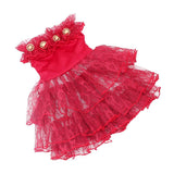 Maxbell Sweet Doll Clothing Tulle Dress Skirt for 18'' American Doll Dark Red - Aladdin Shoppers