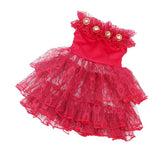Maxbell Sweet Doll Clothing Tulle Dress Skirt for 18'' American Doll Dark Red - Aladdin Shoppers