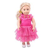 Maxbell Sweet Doll Clothing Tulle Dress Skirt for 18'' American Doll Rosy - Aladdin Shoppers