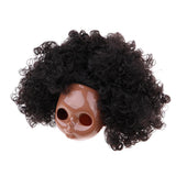 Maxbell Tanned Skin Faceplate Head w. Afro Wig For 12" RBL Neo Blythe Doll Custom #1 - Aladdin Shoppers