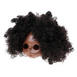 Maxbell Tanned Skin Faceplate Head w. Afro Wig For 12" RBL Neo Blythe Doll Custom #1 - Aladdin Shoppers