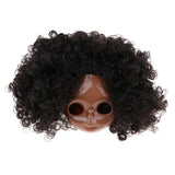 Maxbell Tanned Skin Faceplate Head w. Afro Wig For 12" RBL Neo Blythe Doll Custom #1 - Aladdin Shoppers