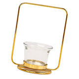 Maxbell Tealight Candle Holder Geometric Candlestick Crafts Decor Rectangle Shape