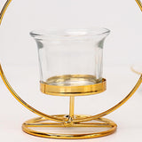 Maxbell Tealight Candle Holder Geometric Candlestick Crafts Decor Round Shape - Aladdin Shoppers