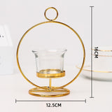 Maxbell Tealight Candle Holder Geometric Candlestick Crafts Decor Round Shape - Aladdin Shoppers