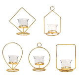 Maxbell Tealight Candle Holder Geometric Candlestick Crafts Decor Square Shape - Aladdin Shoppers