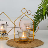 Maxbell Tealight Candle Holder Geometric Candlestick Crafts Decor Square Shape - Aladdin Shoppers