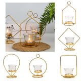 Maxbell Tealight Candle Holder Geometric Candlestick Crafts Decor Square Shape - Aladdin Shoppers