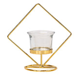 Maxbell Tealight Candle Holder Geometric Candlestick Crafts Decor Square Shape - Aladdin Shoppers