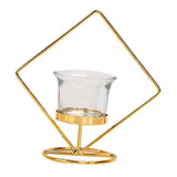 Maxbell Tealight Candle Holder Geometric Candlestick Crafts Decor Square Shape - Aladdin Shoppers