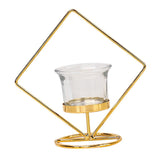 Maxbell Tealight Candle Holder Geometric Candlestick Crafts Decor Square Shape - Aladdin Shoppers