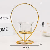 Maxbell Tealight Candle Holder Geometric Candlestick Crafts Decor Water Drop Shape - Aladdin Shoppers