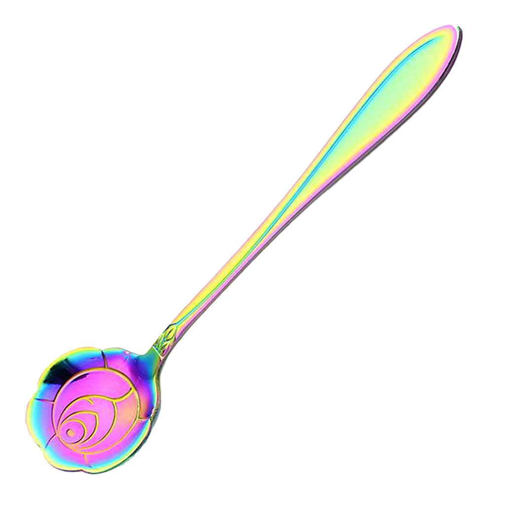 Maxbell Teaspoons Stainless Steel Coffee Tea Spoon Dessert Sugar Spoons Colorful 2 - Aladdin Shoppers