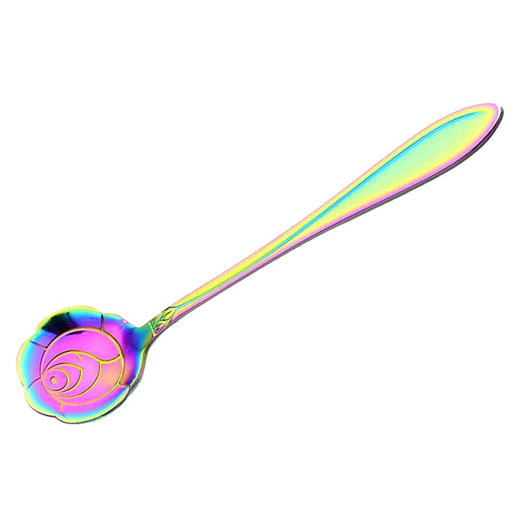Maxbell Teaspoons Stainless Steel Coffee Tea Spoon Dessert Sugar Spoons Colorful 2 - Aladdin Shoppers