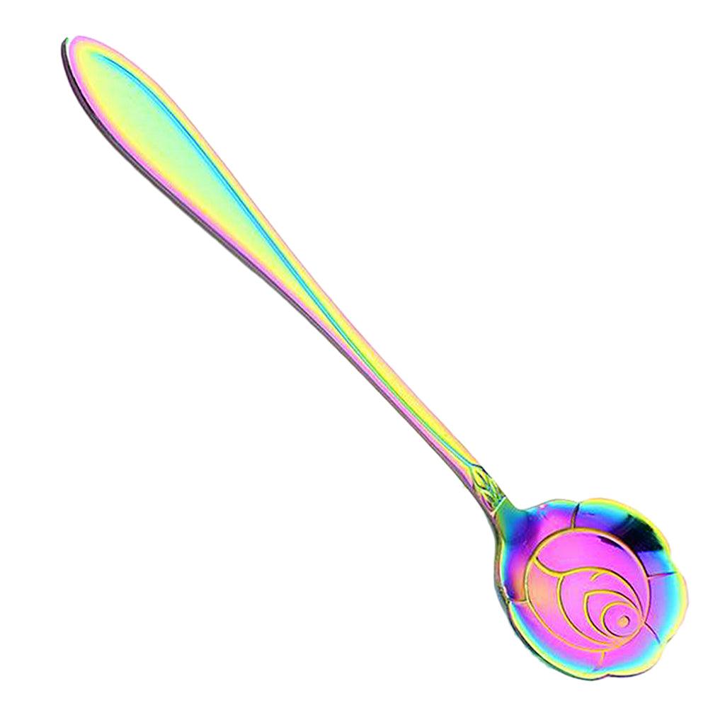 Maxbell Teaspoons Stainless Steel Coffee Tea Spoon Dessert Sugar Spoons Colorful 2 - Aladdin Shoppers