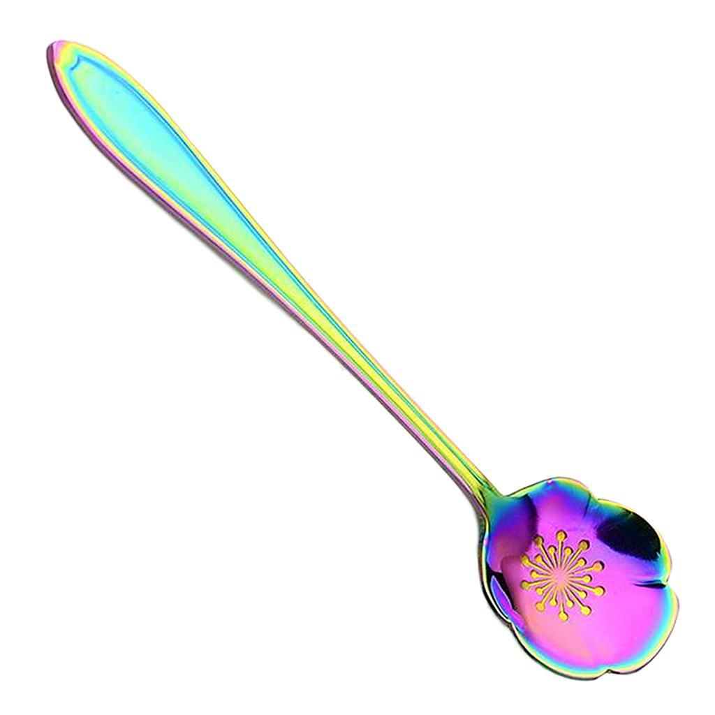 Maxbell Teaspoons Stainless Steel Coffee Tea Spoon Dessert Sugar Spoons Colorful 6 - Aladdin Shoppers