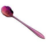 Maxbell Teaspoons Stainless Steel Coffee Tea Spoon Dessert Sugar Spoons Purple 6 - Aladdin Shoppers