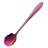 Maxbell Teaspoons Stainless Steel Coffee Tea Spoon Dessert Sugar Spoons Purple 6 - Aladdin Shoppers