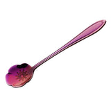 Maxbell Teaspoons Stainless Steel Coffee Tea Spoon Dessert Sugar Spoons Purple 6 - Aladdin Shoppers