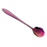 Maxbell Teaspoons Stainless Steel Coffee Tea Spoon Dessert Sugar Spoons Purple 6 - Aladdin Shoppers