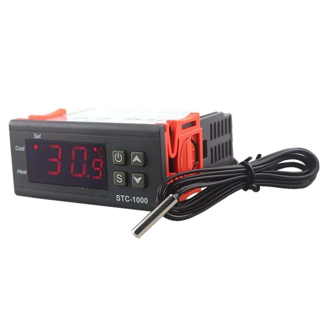 Maxbell Temperature Controller STC-1000 Digital Outlet Thermostat, Pre-wired, 2 Stage Heating and Cooling Mode, 24V 10A - Aladdin Shoppers