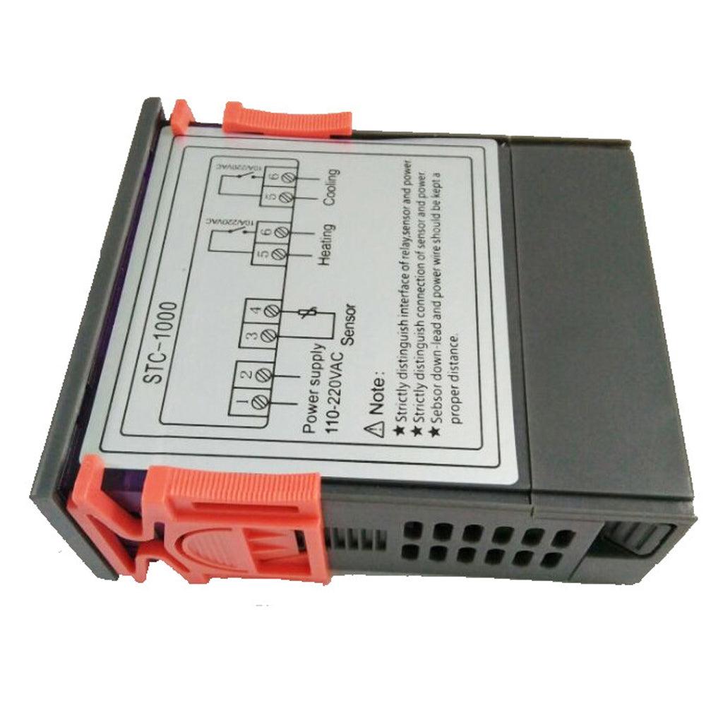 Maxbell Temperature Controller STC-1000 Digital Outlet Thermostat, Pre-wired, 2 Stage Heating and Cooling Mode, 24V 10A - Aladdin Shoppers