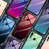 Maxbell Tempered Glass Gradient Color Mobile Phone Case Cover for Huawei Nova 4 A - Aladdin Shoppers