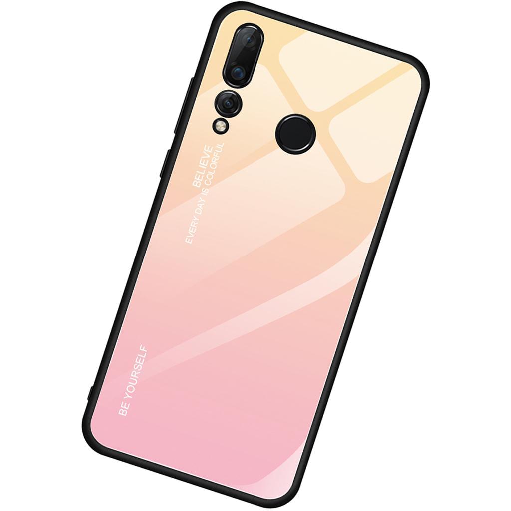 Maxbell Tempered Glass Gradient Color Mobile Phone Case Cover for Huawei Nova 4 A - Aladdin Shoppers