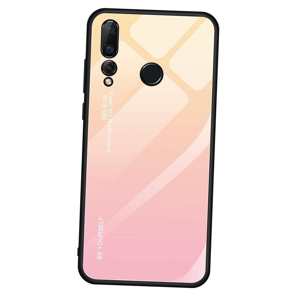 Maxbell Tempered Glass Gradient Color Mobile Phone Case Cover for Huawei Nova 4 A - Aladdin Shoppers