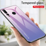 Maxbell Tempered Glass Gradient Color Mobile Phone Case Cover for Huawei Nova 4 B - Aladdin Shoppers