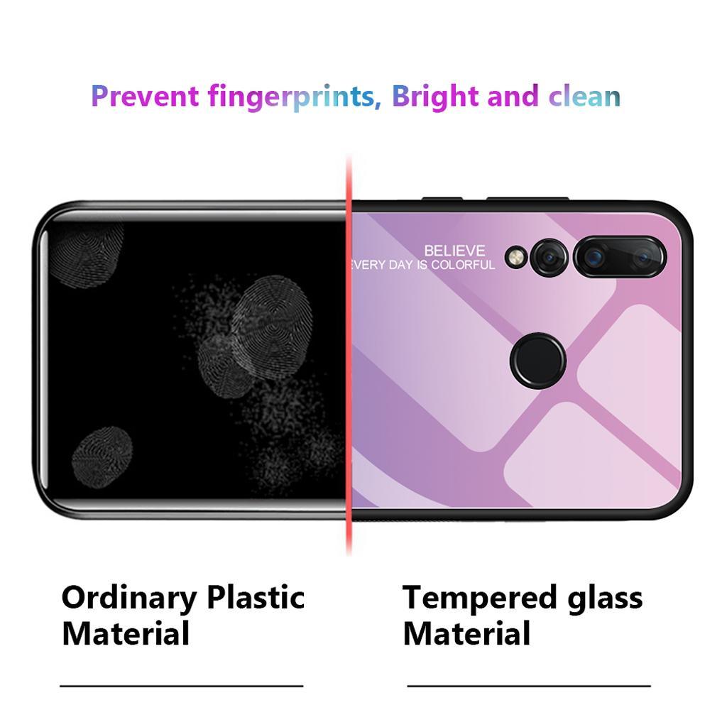 Maxbell Tempered Glass Gradient Color Mobile Phone Case Cover for Huawei Nova 4 B - Aladdin Shoppers