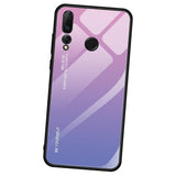 Maxbell Tempered Glass Gradient Color Mobile Phone Case Cover for Huawei Nova 4 B - Aladdin Shoppers