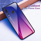 Maxbell Tempered Glass Gradient Color Mobile Phone Case Cover for Huawei Nova 4 D - Aladdin Shoppers