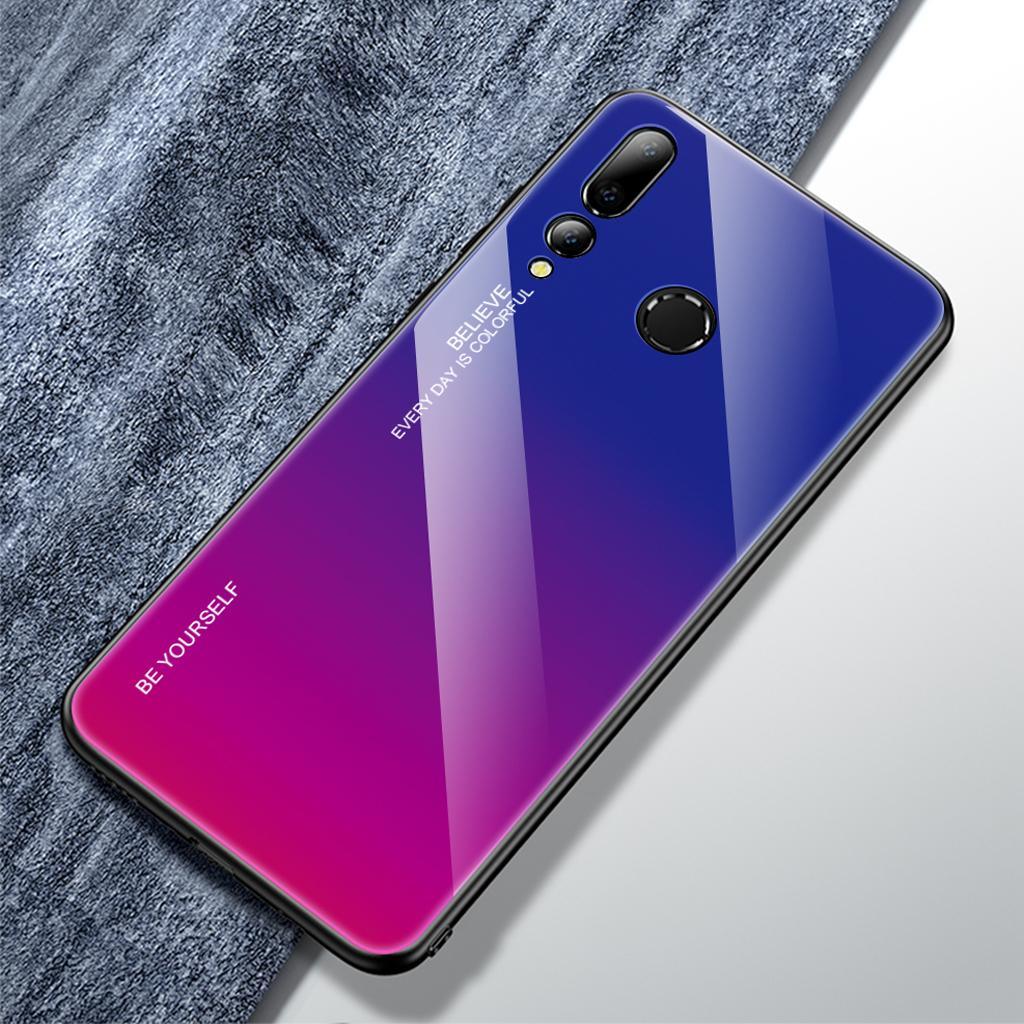 Maxbell Tempered Glass Gradient Color Mobile Phone Case Cover for Huawei Nova 4 D - Aladdin Shoppers