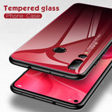 Maxbell Tempered Glass Gradient Color Mobile Phone Case Cover for Huawei Nova 4 E - Aladdin Shoppers