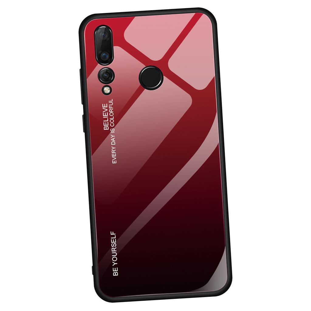 Maxbell Tempered Glass Gradient Color Mobile Phone Case Cover for Huawei Nova 4 E - Aladdin Shoppers