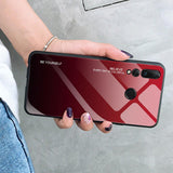 Maxbell Tempered Glass Gradient Color Mobile Phone Case Cover for Huawei Nova 4 E - Aladdin Shoppers