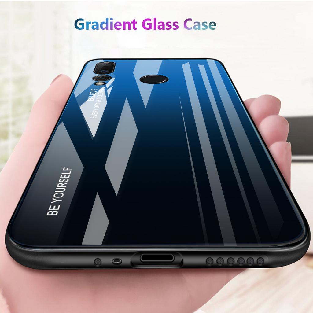 Maxbell Tempered Glass Gradient Color Mobile Phone Case Cover for Huawei Nova 4 G - Aladdin Shoppers