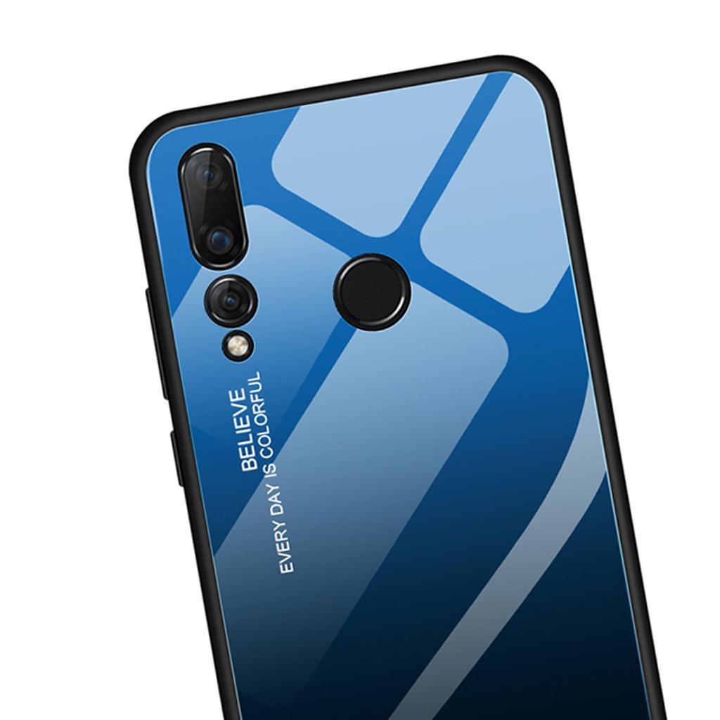 Maxbell Tempered Glass Gradient Color Mobile Phone Case Cover for Huawei Nova 4 G - Aladdin Shoppers
